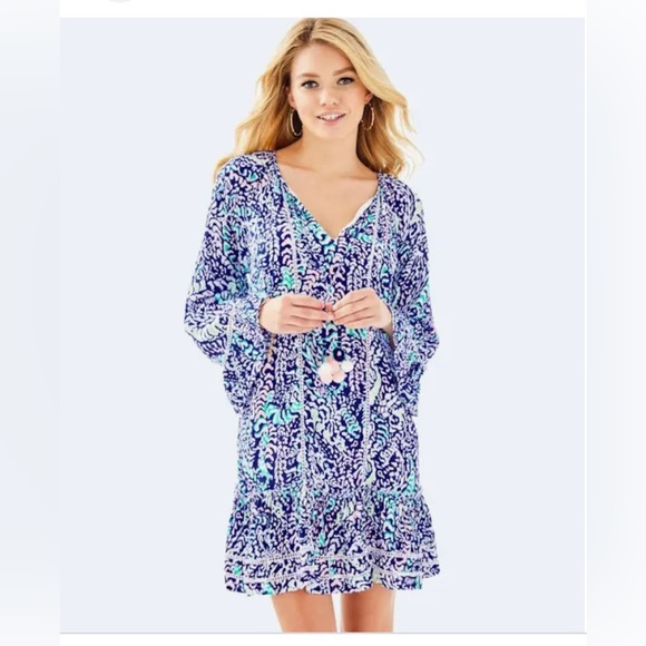 Lilly Pulitzer Percilla Tunic Dress Move It Lose It‎ Size XS Multicolor Tassel - Picture 1 of 6